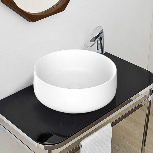 Раковина накладная, белая матовая, Artceram Cognac COL004 05 00 bi matt *0 (детальная фотография), современные, hi-tech