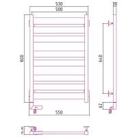 Полотенцесушитель электрический Сунержа Центурион 2.0 50x60 см правый, белый матовый