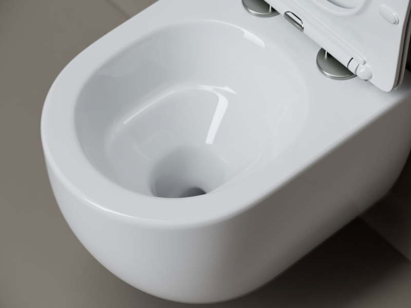 Унитаз подвесной Ceramicanova Play белый CN3001T (детальная фотография), фарфор, керамика