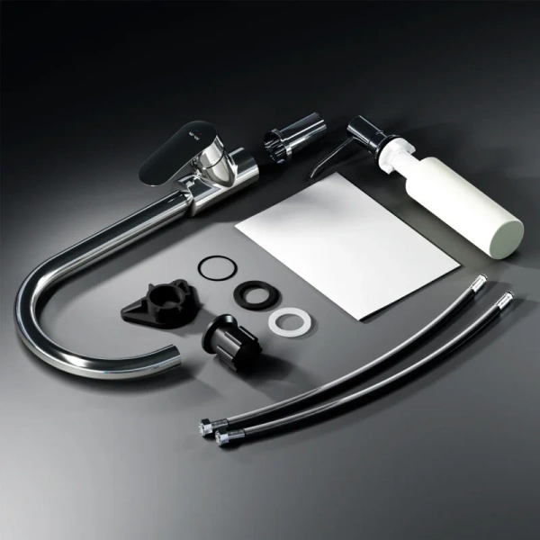 Смеситель для кухни AM.PM Like F8007D с универсальным диспенсером (детальная фотография), в наличии