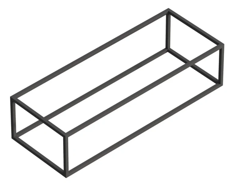 Каркас с раковиной подвесной Cezares CADRO-120/46/30-1C-SO-MET-ST 120 см стальной (детальная фотография), современная, hi-tech