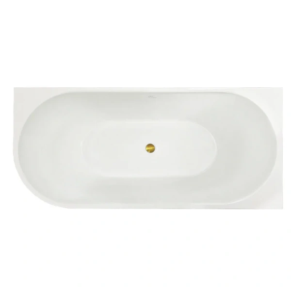 Ванна акриловая Royal Bath Riva RB610312L-GD/RB610312R-GD, 180 x 80 см, левая/правая, цвет белый (детальная фотография)
