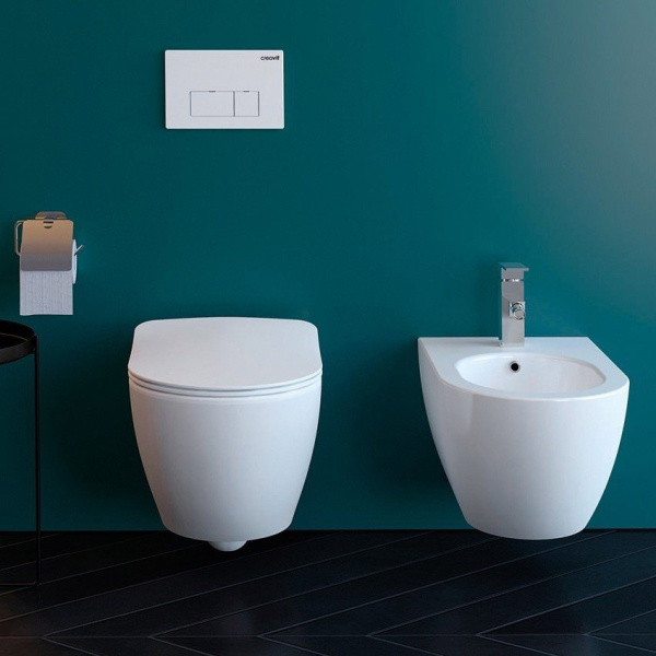 Унитаз подвесной Creavit Free белый матовый FE320-11MB00E-0000 (детальная фотография), подвесные, встраиваемые