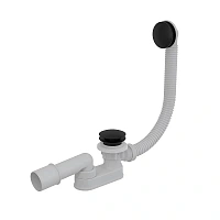 Слив-перелив Alcaplast черный матовый