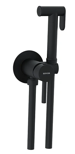 Гигиенический душ со смесителем Sancos Start черный матовый - фото 2