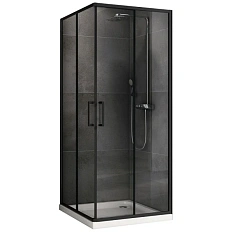 Душевой уголок Abber Schwarzer Diamant 90x90 см профиль черный