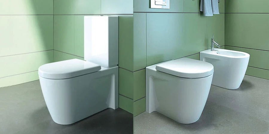 Биде напольное Duravit Starck 2 белое 2255100000 (детальная фотография), современные, hi-tech