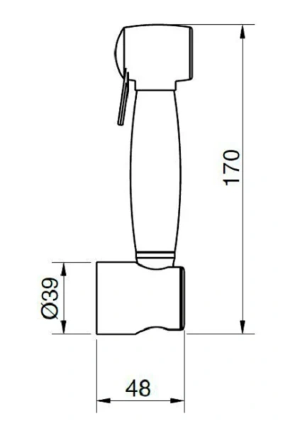 Гигиенический душ Cezares Atlantis бронза ATLANTIS-U-ID-02 (детальная фотография), с лейкой
