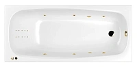 Ванна гидромассажная Whitecross Layla 170 x 75 см, LINE NANO, золото, белый, 0102.170075.100.LINENANO.GL
