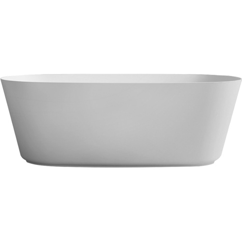 Ванна из искусственного камня Abber Stein 160х80 см белая матовая AS9606 (детальная фотография), без гидромассажа, большие