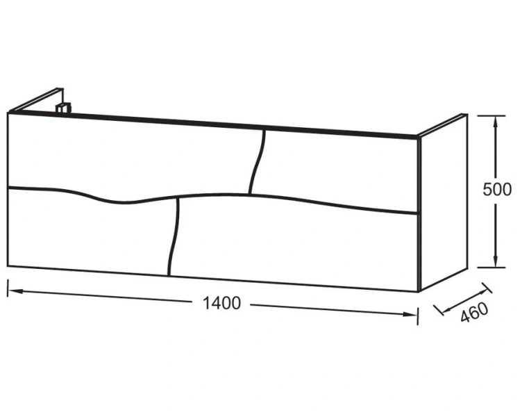 Тумба под раковину подвесная Jacob Delafon Sherwood 140 см натуральный дуб EB1835RU-P6 (детальная фотография), в наличии