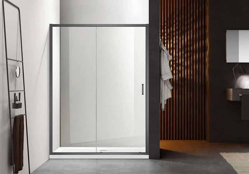 Душевая дверь в нишу Акватек 100 см профиль оружейная сталь AQ ARI RA 10020GM (детальная фотография), 100 см