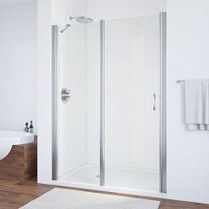 Душевая дверь профиль глянцевый хром стекло прозрачное Vegas-glass