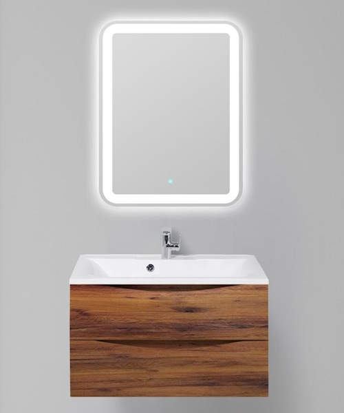 Тумба под раковину подвесная BelBagno Marino 80 см Rovere Cillegio MARINO-800-2C-SO-RC-P (детальная фотография), современная, hi-tech