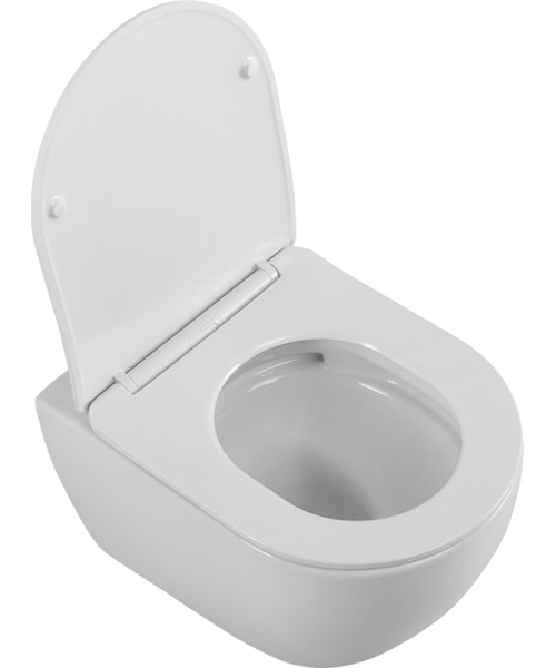 Унитаз подвесной Cezares Stylus-Tor безободковый CZR-6601-TH-TOR/SC (детальная фотография), современные, hi-tech, круглые