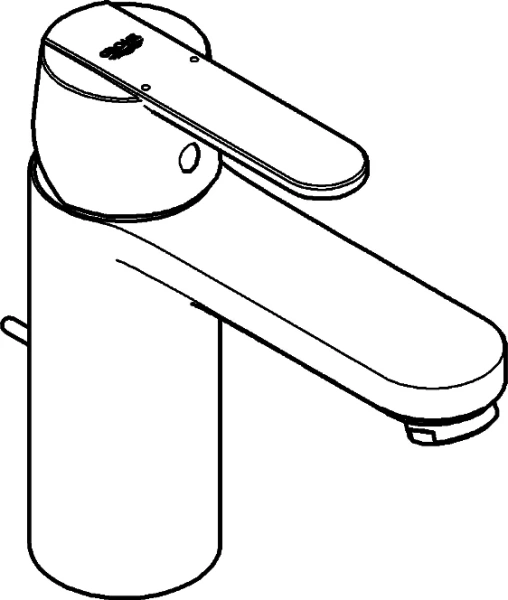 Смеситель для раковины Grohe Ge с донным клапаном 23454000 (детальная фотография), на раковину