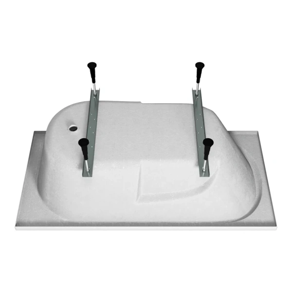 Ванна акриловая Vincea VBT-2A150-LG, 150 x 75 см, с ножками, белая (детальная фотография), 150х75