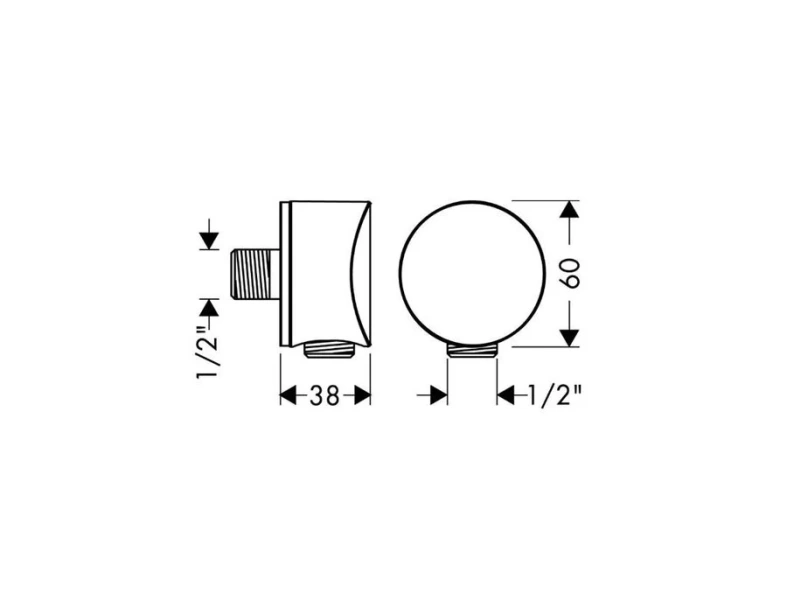 Шланговое подсоединение Hansgrohe FixFit хром 26453000 (детальная фотография) index_1