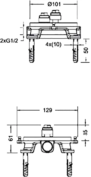 Внутренняя часть Bravat Built-in латунь D9102N-ENG (детальная фотография) index_1