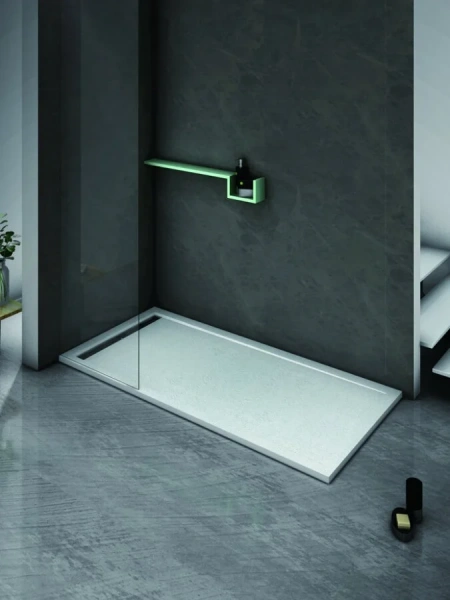 Душевой поддон Cezares Tray 150х90 см из искусственного мрамора TRAY-AS-AH-150/90-30-W (детальная фотография), прямоугольные