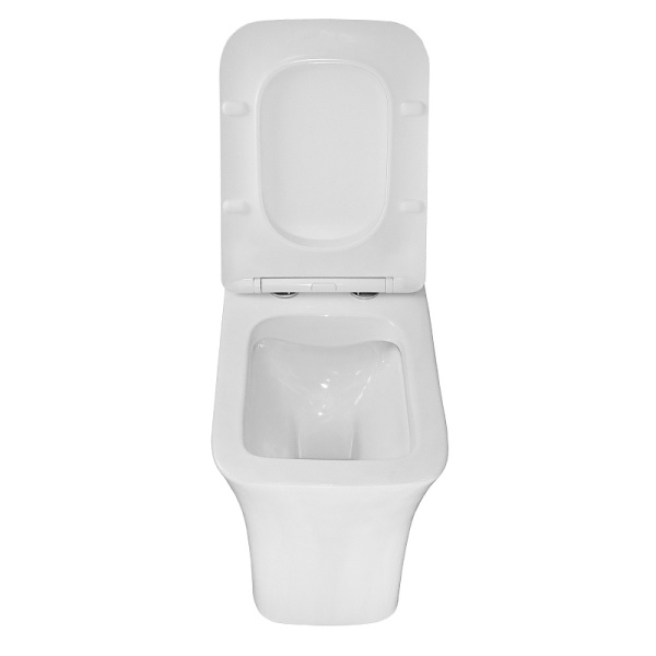 Унитаз моноблок Azario Gressa безободковый AZ-1111 (детальная фотография), современные, hi-tech, прямоугольные