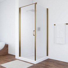 Душевой уголок профиль бронза стекло сатин Vegas-glass