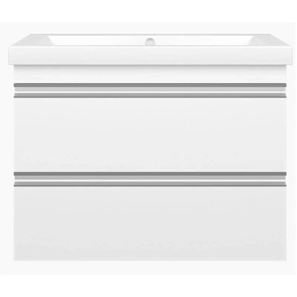 Тумба под раковину подвесная Misty Ингрид 75 см белая П-Инг-01075-011П2Я (детальная фотография)