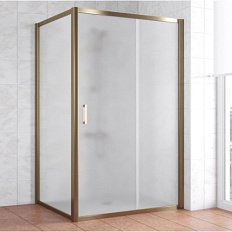 Душевой уголок профиль бронза стекло сатин Vegas-glass