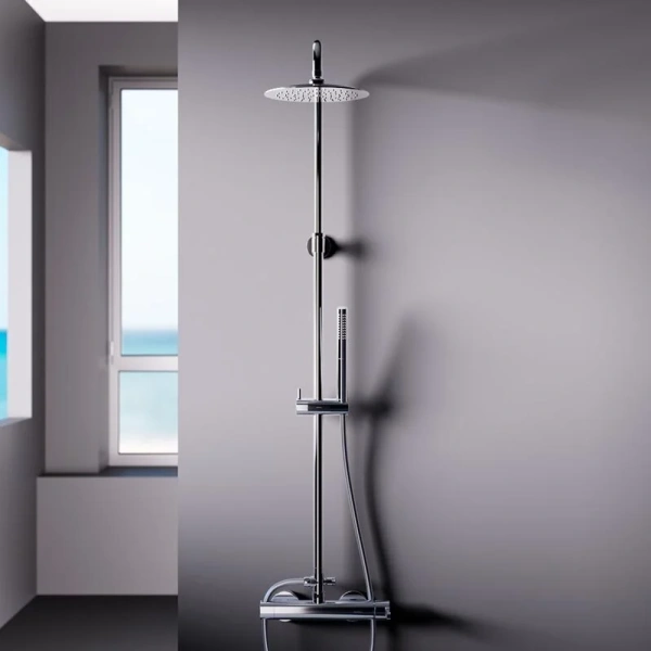 Душевая стойка Damixa Scandinavian Pure хром 936710000 (детальная фотография), с тропическим душем