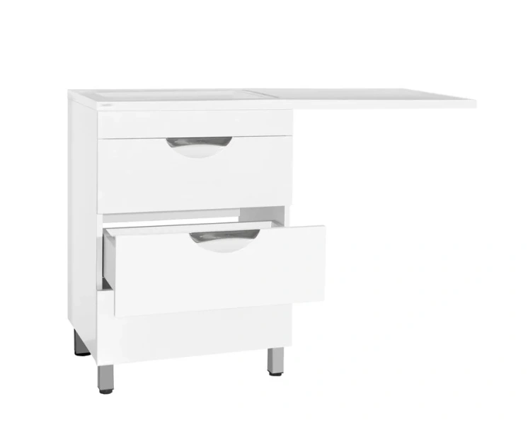 Тумба под раковину напольная Style Line Жасмин 58 см белая ЛС-00000644 (детальная фотография), напольная, пристенная