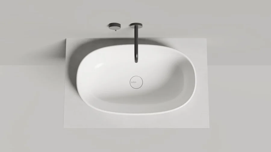 Раковина Salini Greca 65 см белая матовая 1803201M (детальная фотография), белые