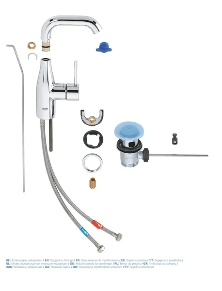 Смеситель для раковины хром Grohe Essence 23462001 (детальная фотография), в наличии