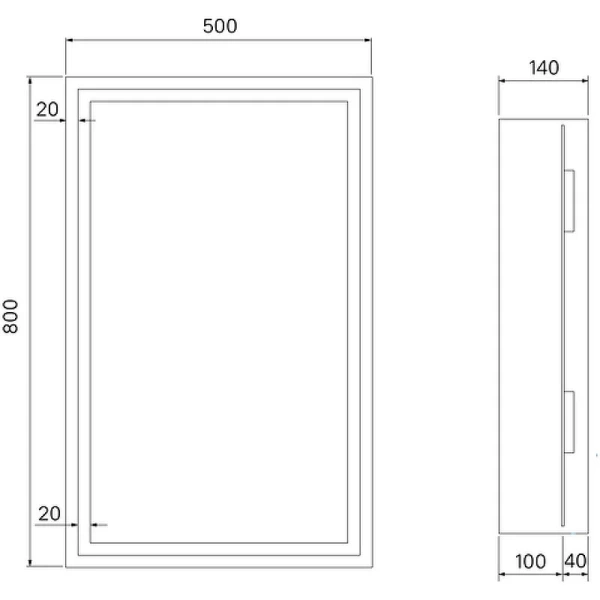 Зеркальный шкаф с подсветкой IDDIS Zodiac 50 см белый ZOD5000i99 (детальная фотография), нет в наличии
