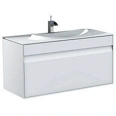 Тумба с раковиной подвесная Roca Laks ZRU9302797 100 см с выдвижными ящиками