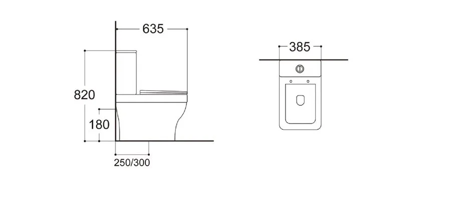 Унитаз компакт Акватек Амадео с сиденьем AQ2914-00 (детальная фотография), безободковые, сиденье с микролифтом , низкие