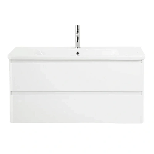 Тумба под раковину подвесная BelBagno Albano-Cer 105 см bianco lucido - фото 3