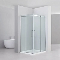 Душевой уголок Black&White Stellar Wind 100x100 см профиль хром стекло прозрачное