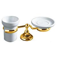 Мыльница и стакан для ванной, фурнитура бронза, Simas Victoria 260207 BR