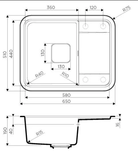 Мойка для кухни Omoikiri Tasogare 65-BE 65 см ваниль 4993479 (детальная фотография), из искусственного гранита