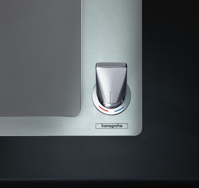 Мойка для кухни Hansgrohe C71-F655-09 со смесителем 43206800 (детальная фотография), прямоугольной формы