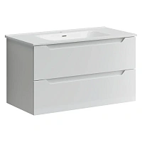 Тумба под раковину подвесная Sancos Norma 2.0 90 см белый глянец