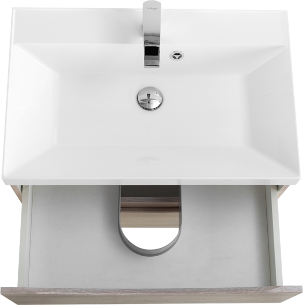 Тумба под раковину подвесная BelBagno Marino 60 см с двумя выкатными ящиками, rovere grigio MARINO-600-2C-SO-RG-P (детальная фотография), 60 см