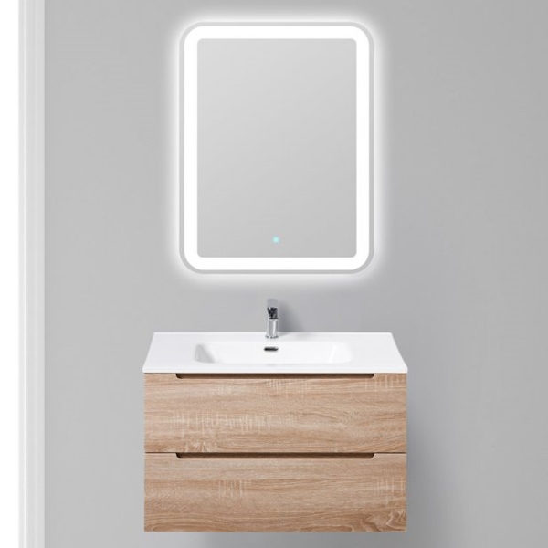 Тумба под раковину подвесная BelBagno Etna 80 см с двумя выкатными ящиками, rovere bianco ETNA-800-2C-SO-WO-P (детальная фотография), в наличии