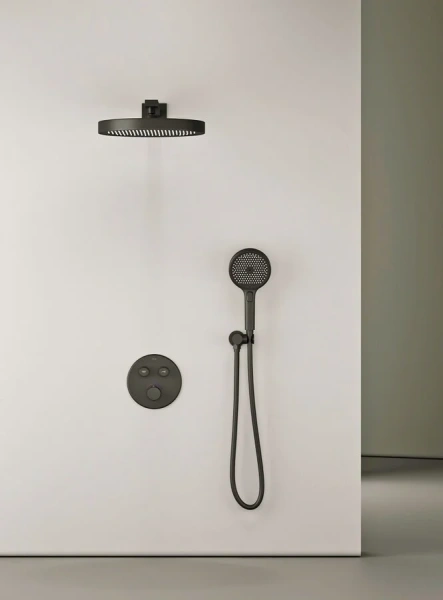 Душевой комплект Sancos Space черный матовый SC3006MB (детальная фотография), душевые комплекты, наборы