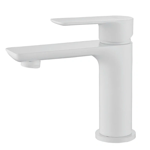 Смеситель для раковины Abber Weiss Insel белый матовый AF8010FW (детальная фотография)