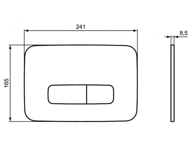 Клавиша смыва Ideal Standard ProSys Oleas черная R0123A6 (детальная фотография), в наличии