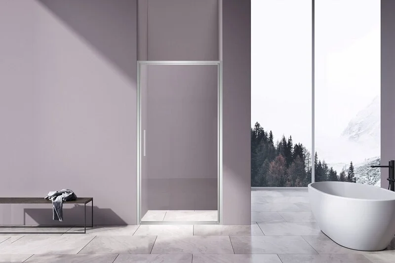 Душевая дверь в нишу Vincea Slim 100 см профиль хром стекло прозрачное VDP-4SL100CL (детальная фотография), 100 см