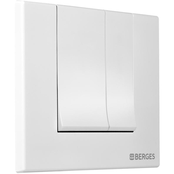 Клавиша смыва BERGES Novum S4 белая Soft Touch 040044 (детальная фотография), в наличии