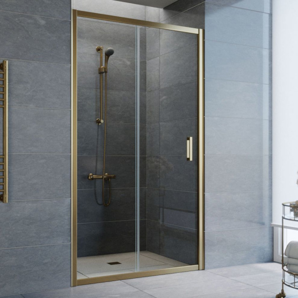 Душевая дверь стекло прозрачное Vegas-glass ZP 100 01 (детальная фотография), недорогие, в нишу, стеклянные