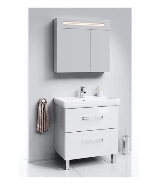 Тумба под раковину напольная Aqwella Нео 80 см белая NEO0108 (детальная фотография), по запросу